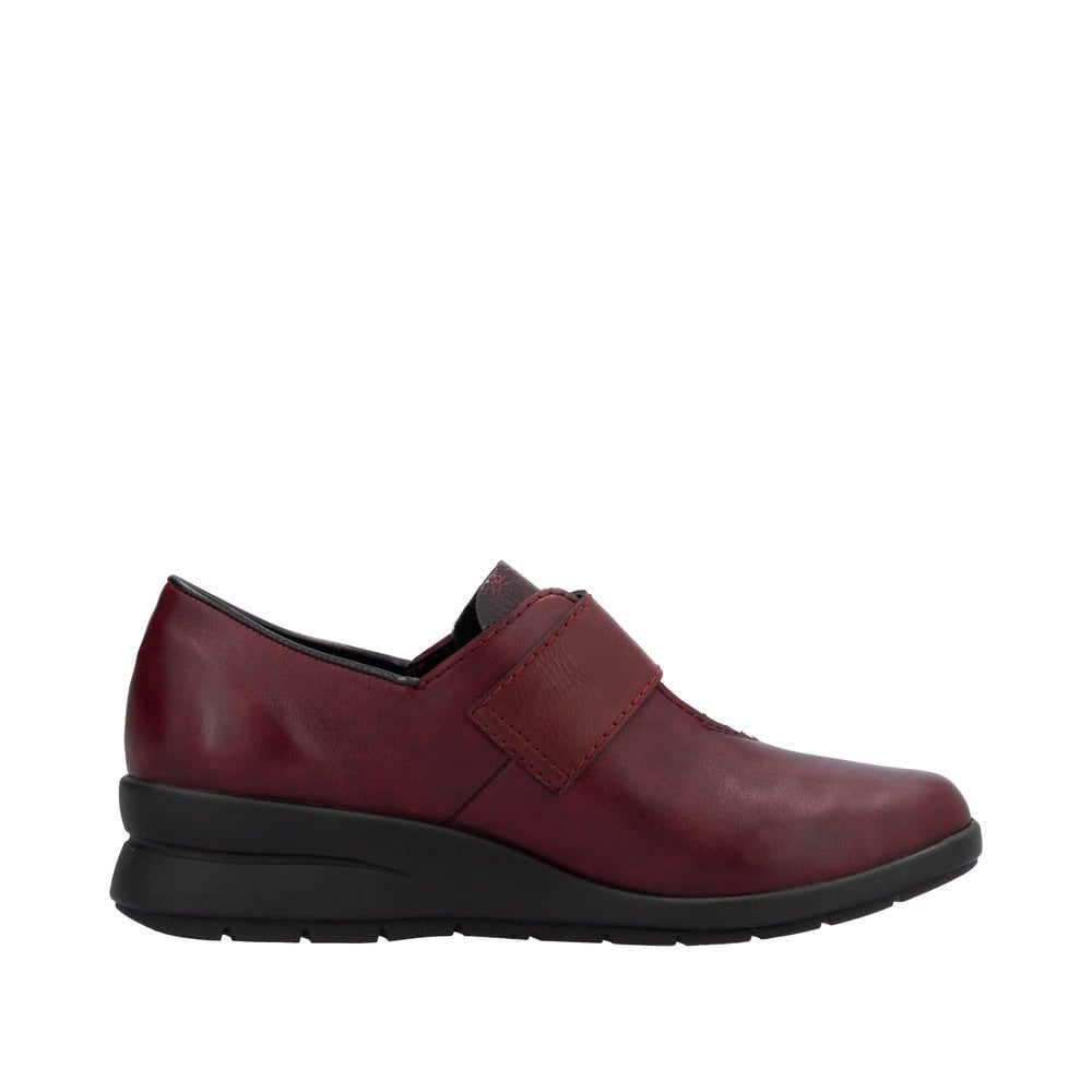 Rieker Borbovel L4856 Leather Casual Shoe - Red - image 003 |ww_colour=red|ww_order=003|
