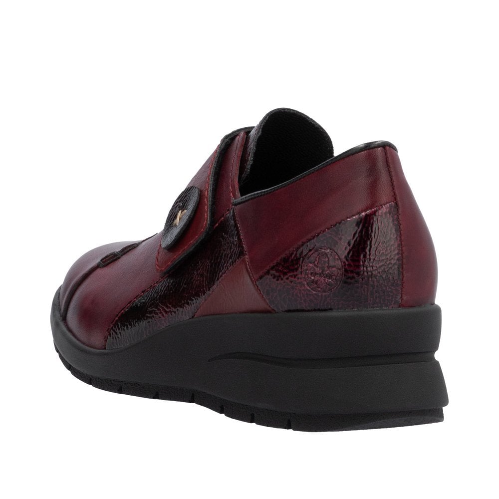 Rieker Borbovel L4856 Leather Casual Shoe - Red - image 004 |ww_colour=red|ww_order=004|
