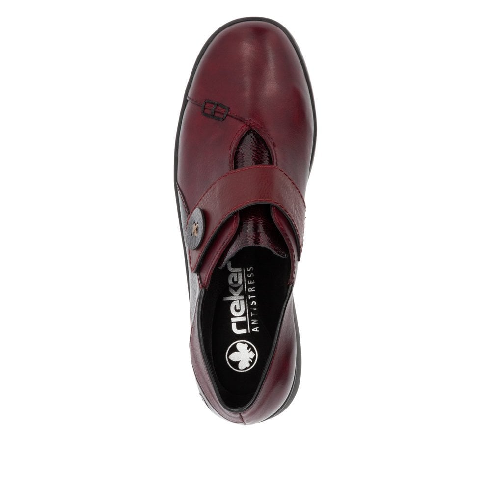 Rieker Borbovel L4856 Leather Casual Shoe - Red - image 007 |ww_colour=red|ww_order=007|