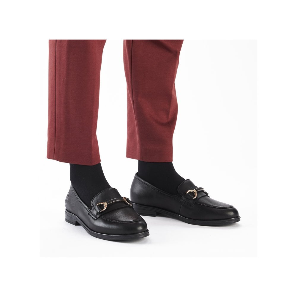 Rieker 46262 Moccasin Slip On Shoe - Black - image 002 |ww_colour=black|ww_order=002|