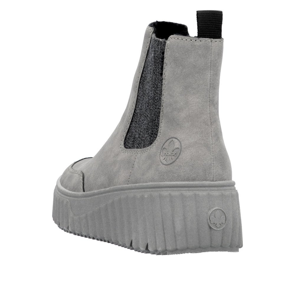 Rieker N2553 Zip Up Chelsea Ankle Boot - Grey - image 004 |ww_colour=grey|ww_order=004|