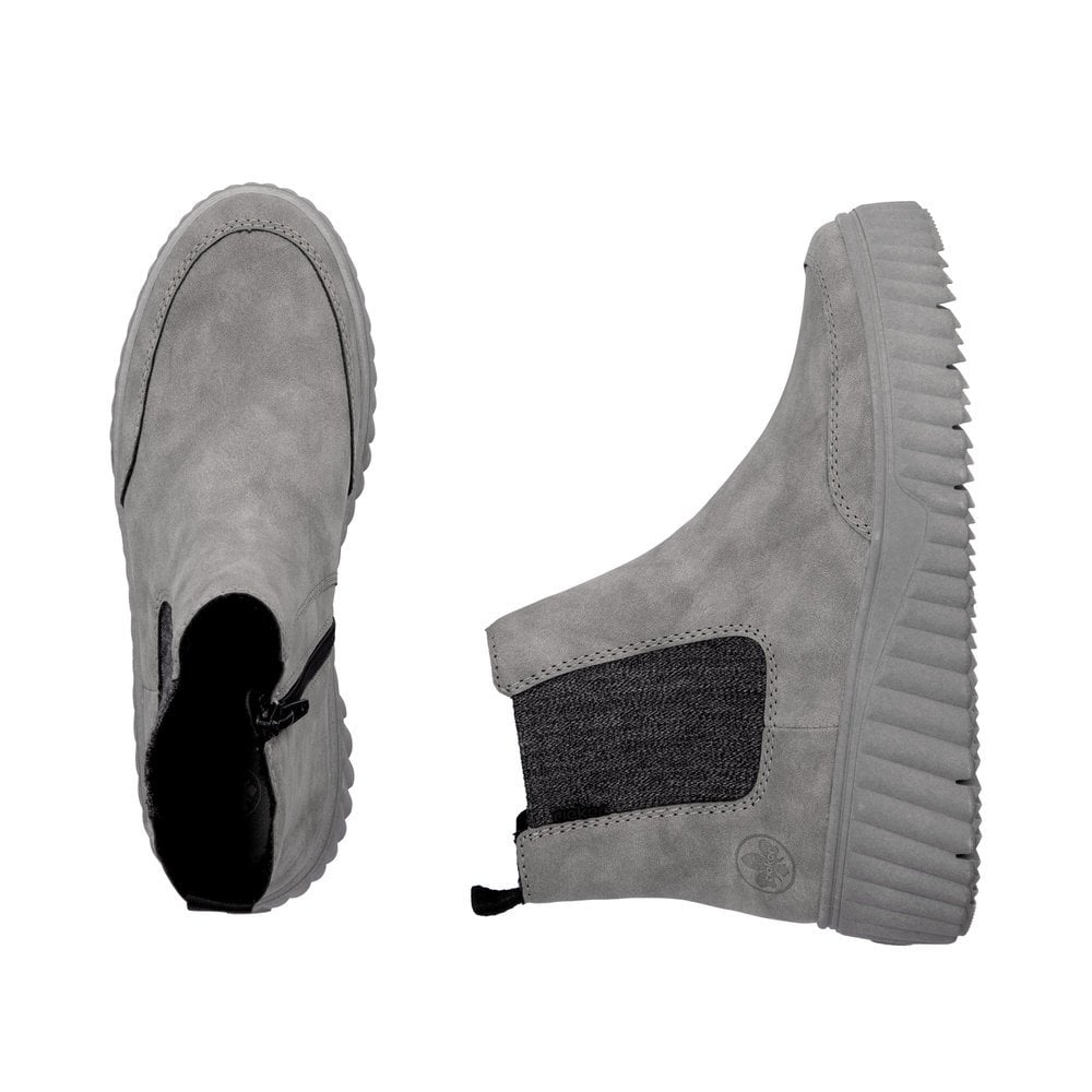 Rieker N2553 Zip Up Chelsea Ankle Boot - Grey - image 008 |ww_colour=grey|ww_order=008|