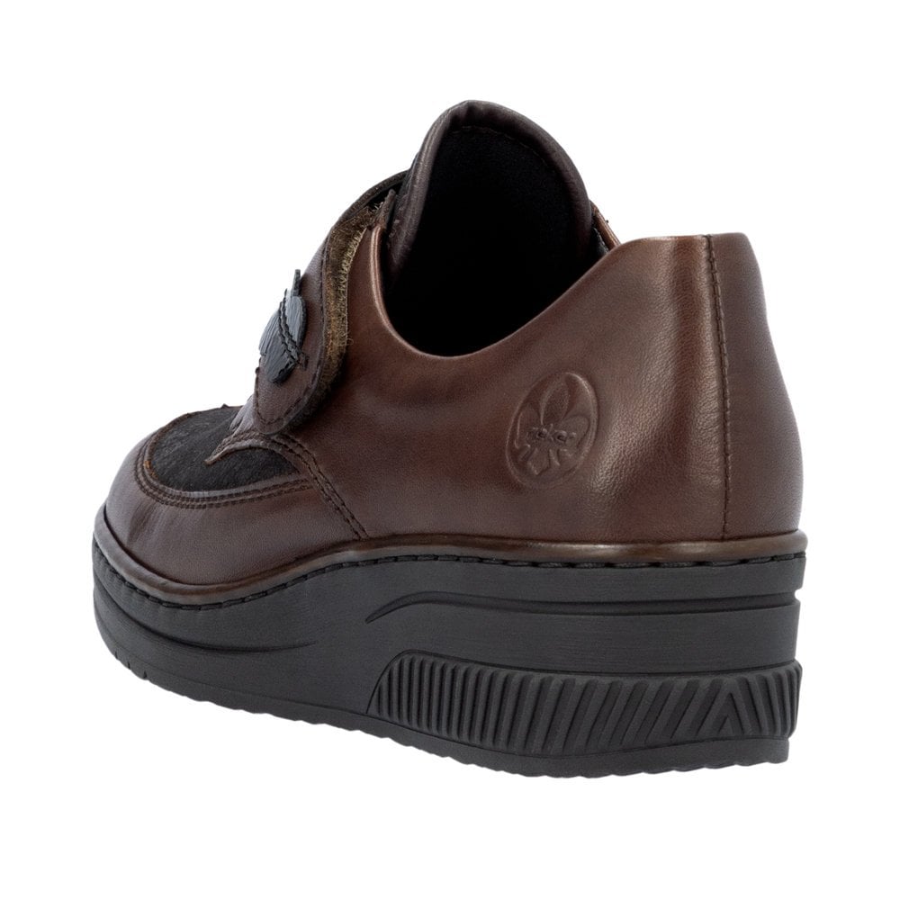 Rieker 487C0 Touch Strap Fastening Shoe - Brown - image 003 |ww_colour=brown|ww_order=003|