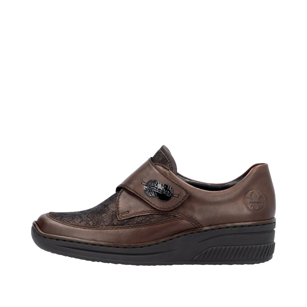 Rieker 487C0 Touch Strap Fastening Shoe - Brown - image 005 |ww_colour=brown|ww_order=005|