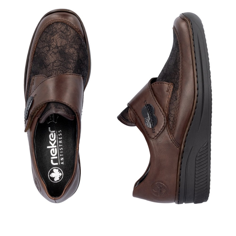 Rieker 487C0 Touch Strap Fastening Shoe - Brown - image 008 |ww_colour=brown|ww_order=008|