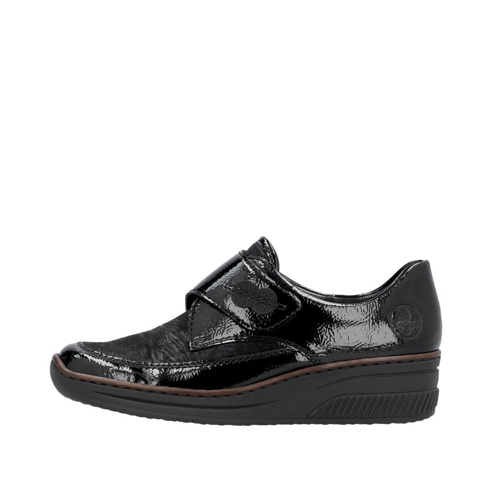 Rieker 487C0 Touch Strap Fastening Shoe - Black - image 005 |ww_colour=black|ww_order=005|