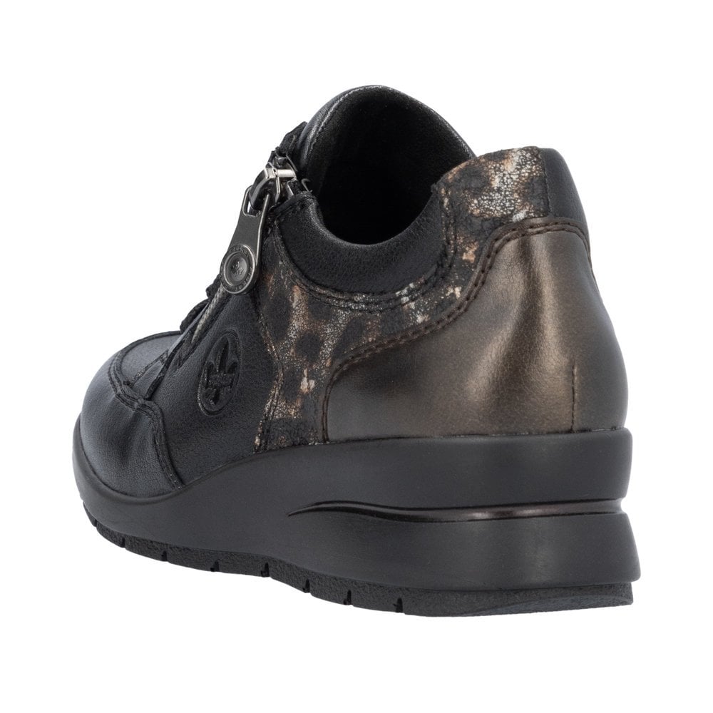 Rieker L4801 Lace & Zip Up Casual Shoe - Black - image 003 |ww_colour=black|ww_order=003|