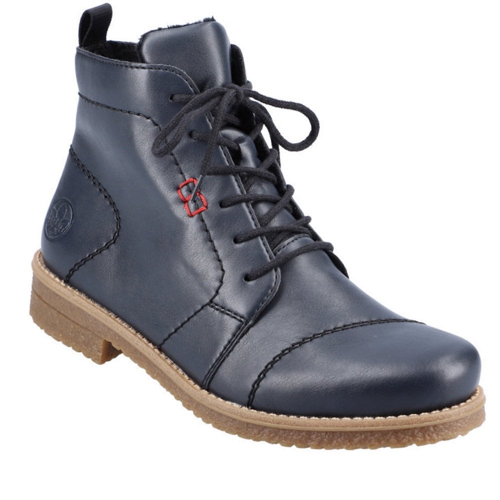 Rieker 73500 Zip/Lace-up Boots - Blue - image 001 |ww_colour=blue|ww_order=001|