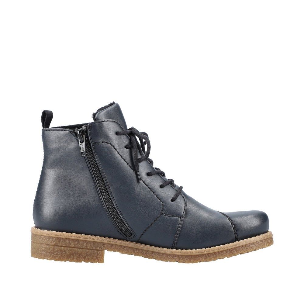 Rieker 73500 Zip/Lace-up Boots - Blue - image 002 |ww_colour=blue|ww_order=002|