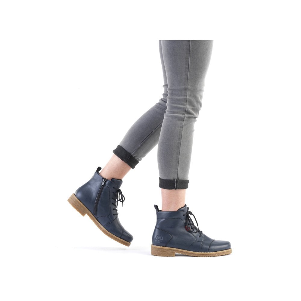 Rieker 73500 Zip/Lace-up Boots - Blue - image 009 |ww_colour=blue|ww_order=009|