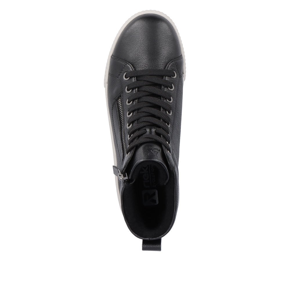 Rieker W0164 Lace/Zip up Ankle Boot - Black - image 004 |ww_colour=black|ww_order=004|