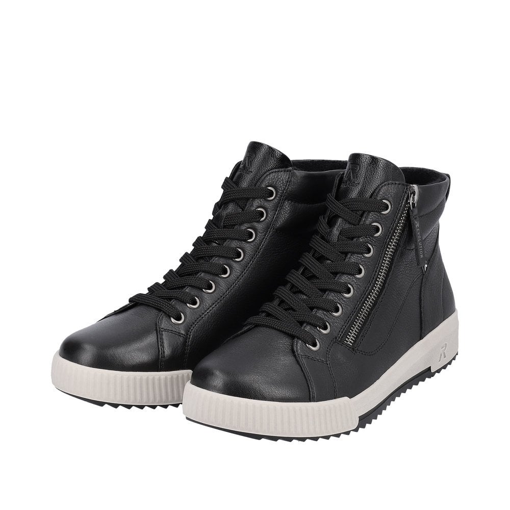 Rieker W0164 Lace/Zip up Ankle Boot - Black - image 008 |ww_colour=black|ww_order=008|