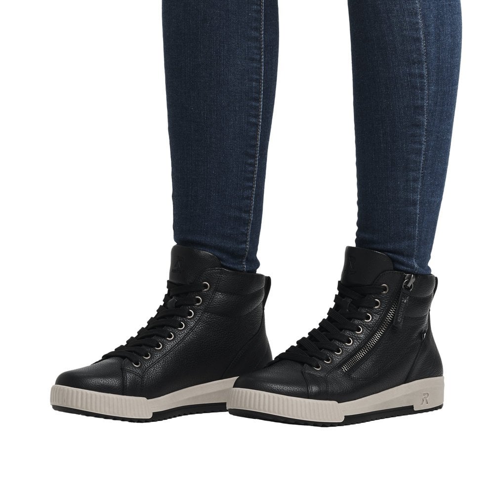Rieker W0164 Lace/Zip up Ankle Boot - Black - image 010 |ww_colour=black|ww_order=010|