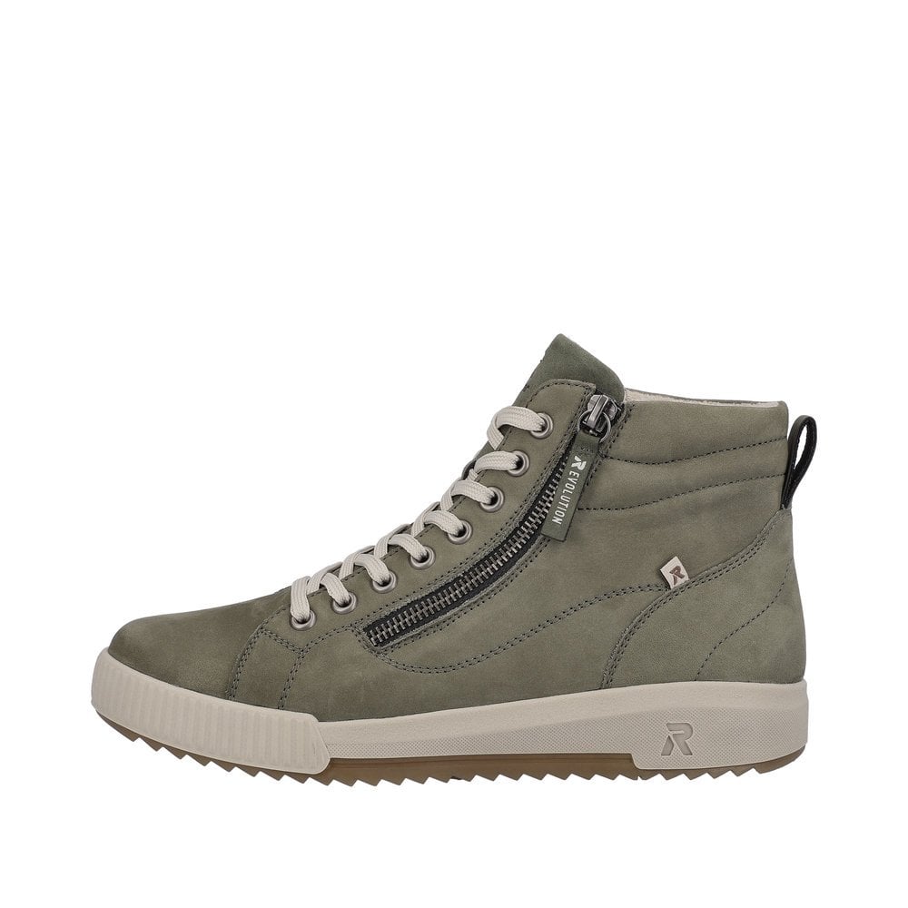 Rieker W0164 Lace/Zip up Ankle Boot - Green - image 005 |ww_colour=green|ww_order=005|