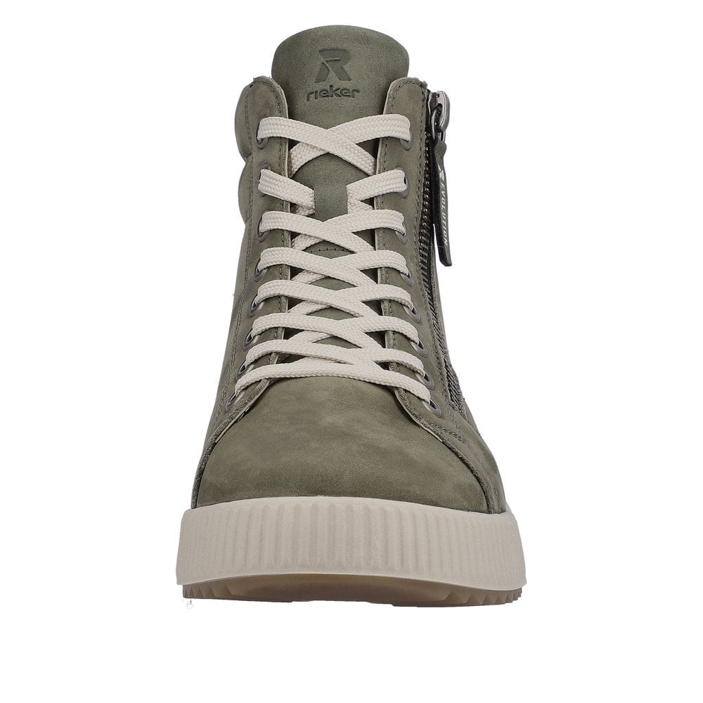 Rieker W0164 Lace/Zip up Ankle Boot - Green - image 006 |ww_colour=green|ww_order=006|