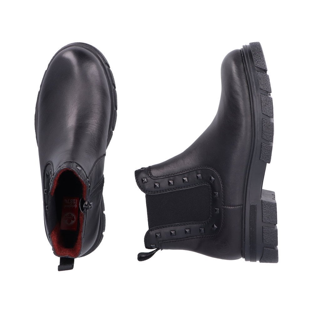 Rieker Zip Up Minato Chelsea Boot - Black - image 003 |ww_colour=black|ww_order=003|