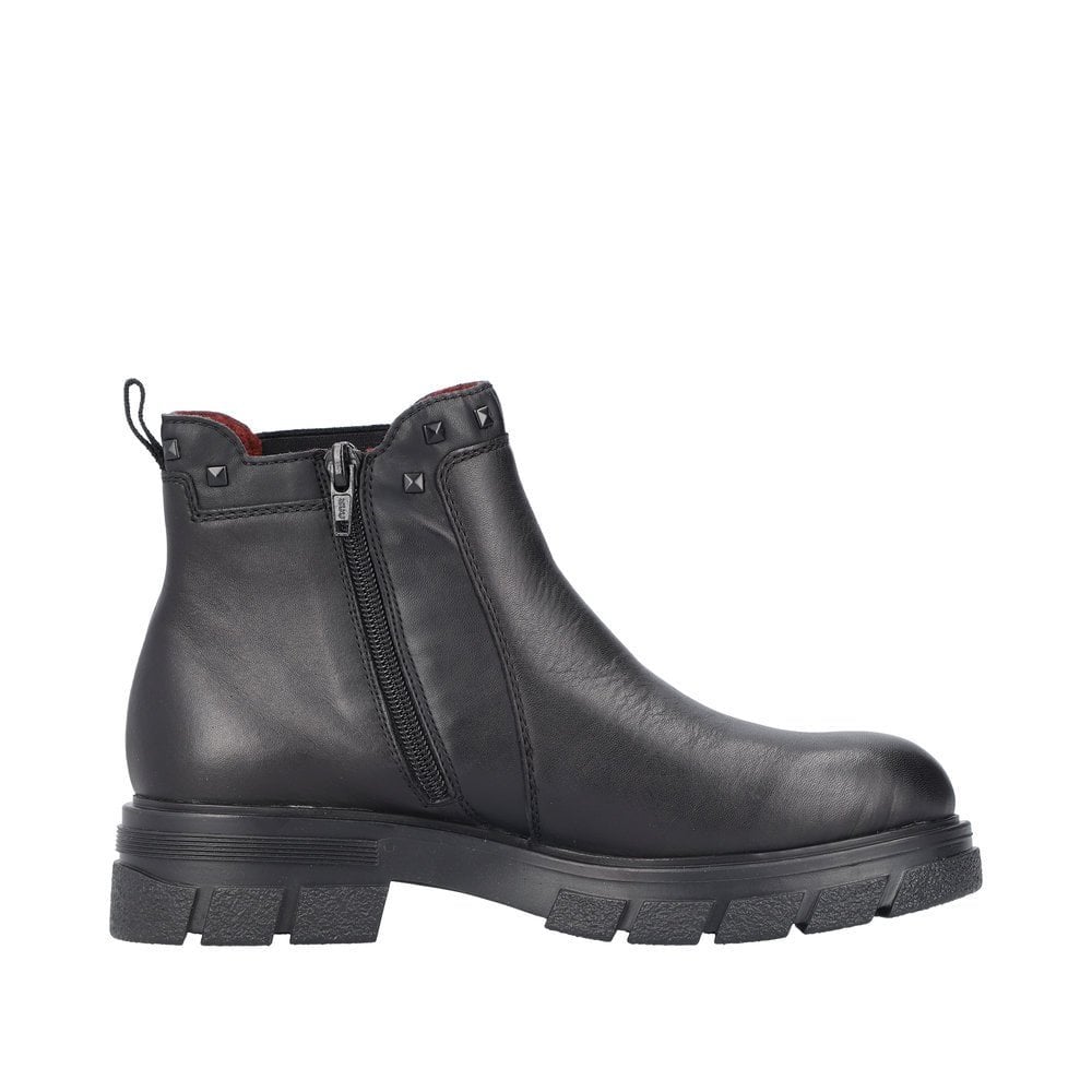Rieker Zip Up Minato Chelsea Boot - Black - image 004 |ww_colour=black|ww_order=004|