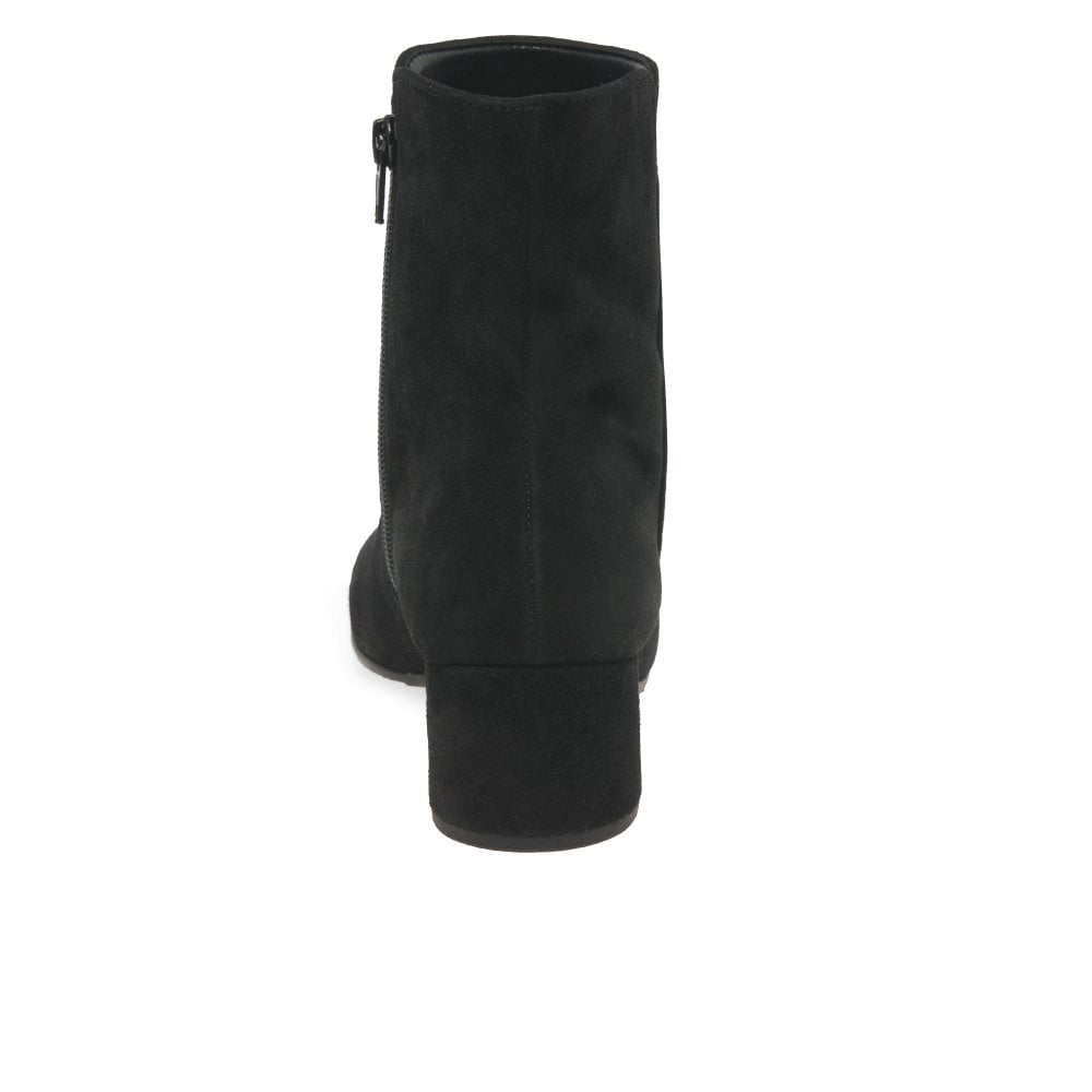 Gabor Abbey Zip Up Ankle Boot - Black Suede - image 005 |ww_colour=black-suede|ww_order=005|