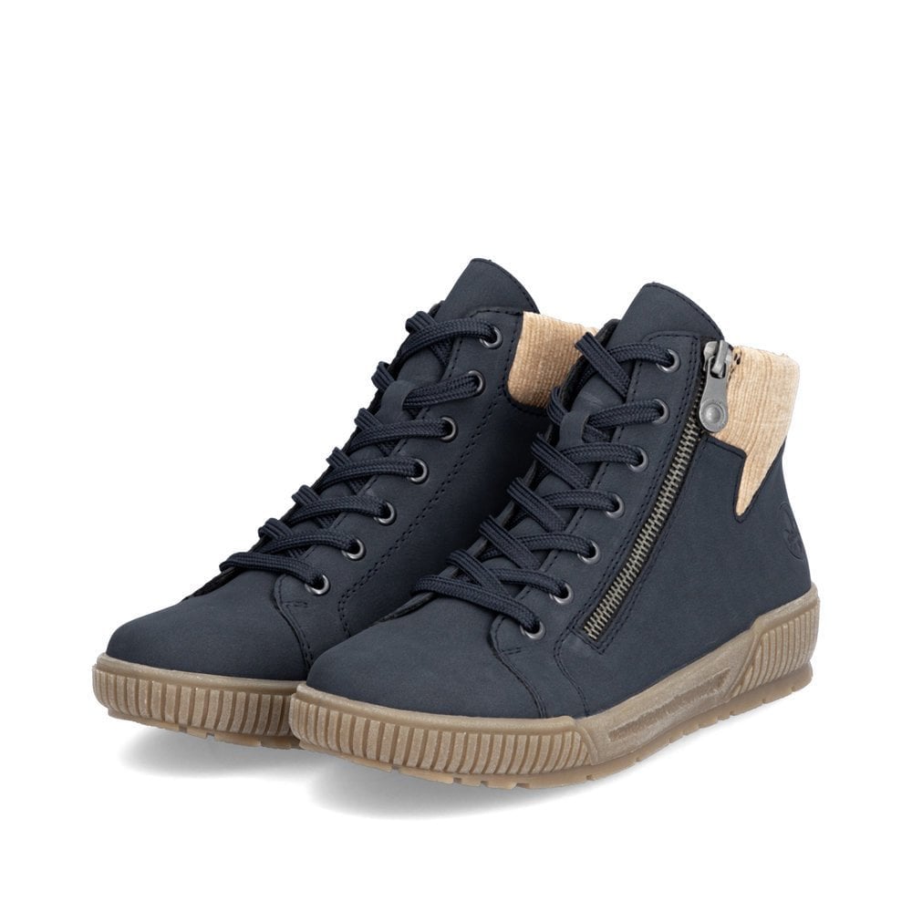 Rieker N0709 Lace/Zip up Ankle Boot - Blue - image 005 |ww_colour=blue|ww_order=005|