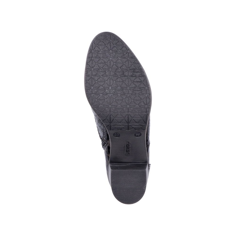 Rieker Y2032 Heeled Lace/Zip up Ankle Boot - Black Combi - image 006 |ww_colour=black-combi|ww_order=006|