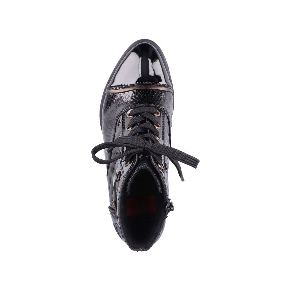 Rieker Y2032 Heeled Lace/Zip up Ankle Boot - Black Combi - image 009 |ww_colour=black-combi|ww_order=009|