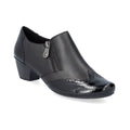 Rieker 41757 Leather Heeled Shoe Boot - Black - image 001 |ww_colour=black|ww_order=001|