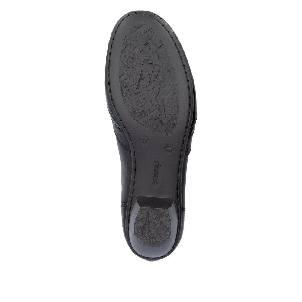 Rieker 41757 Leather Heeled Shoe Boot - Black - image 003 |ww_colour=black|ww_order=003|