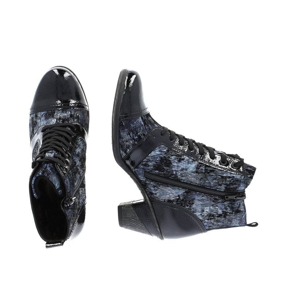 Remonte Lace Up Ankle Boot - Blue - image 002 |ww_colour=blue|ww_order=002|