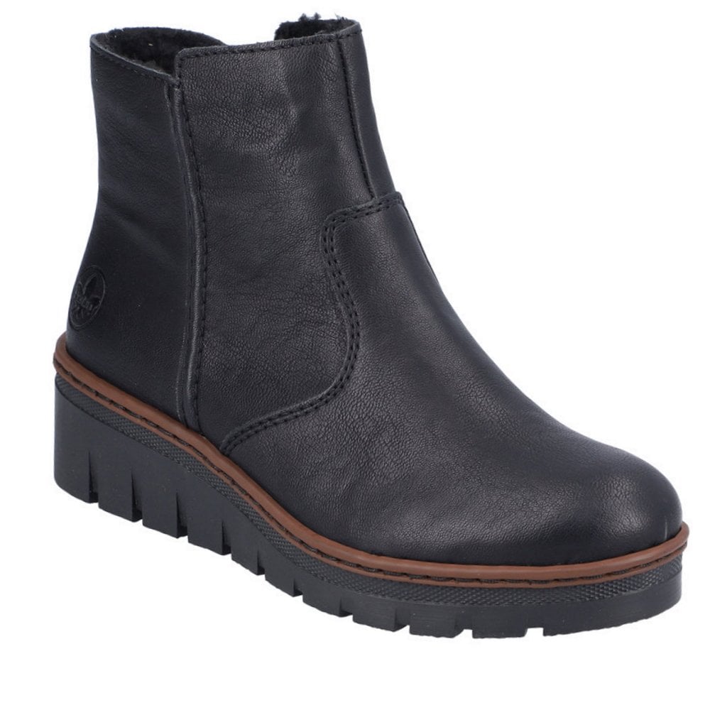 Rieker X9165 Wedge Ankle Boot - Black - image 001 |ww_colour=black|ww_order=001|