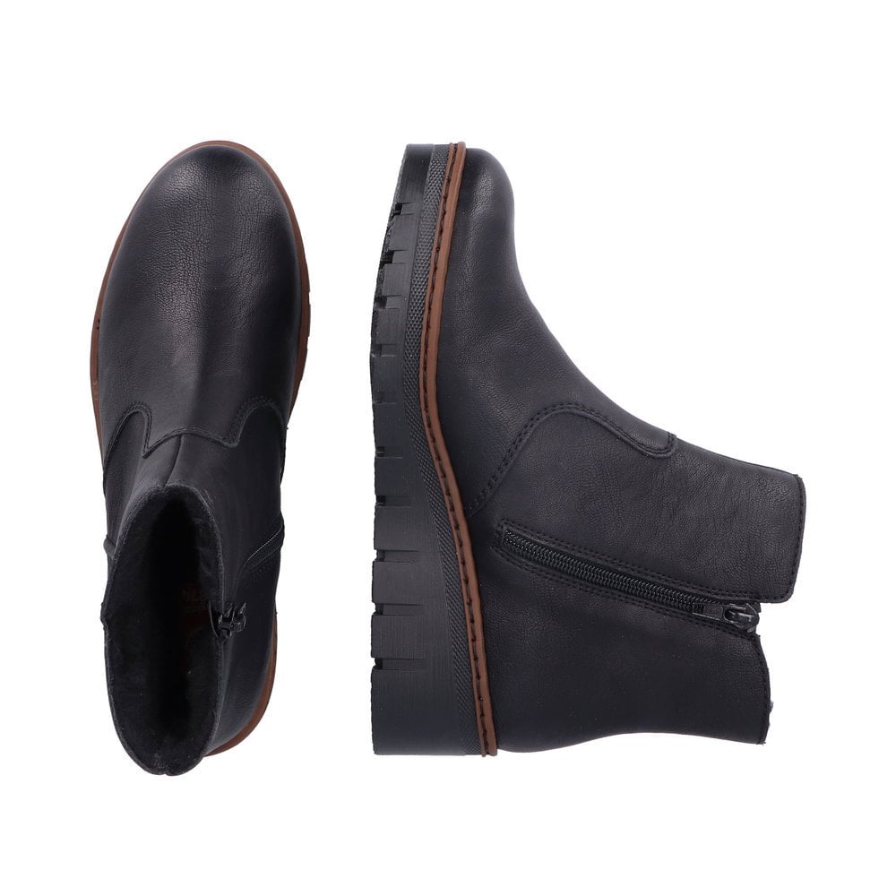 Rieker X9165 Wedge Ankle Boot - Black - image 004 |ww_colour=black|ww_order=004|