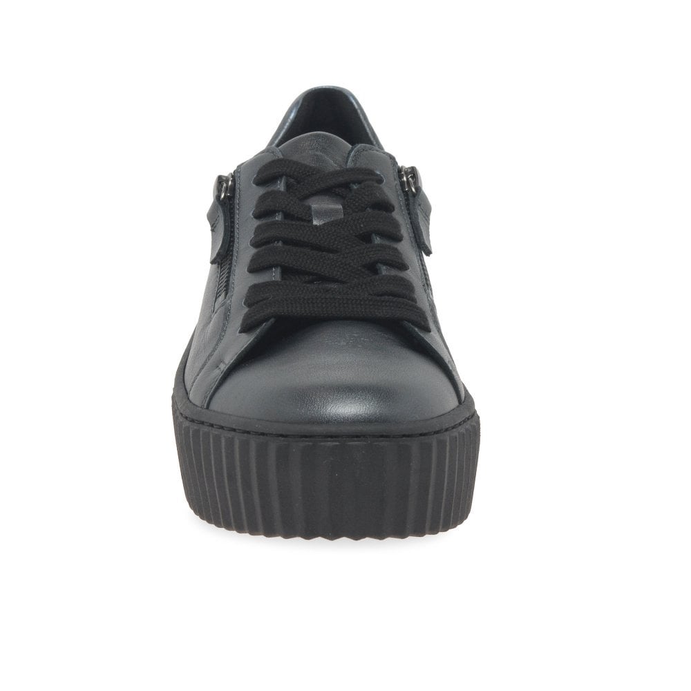 Gabor Dolly Lace/Zip Up Trainers - Antique Silver - image 003 |ww_colour=antique-silver|ww_order=003|