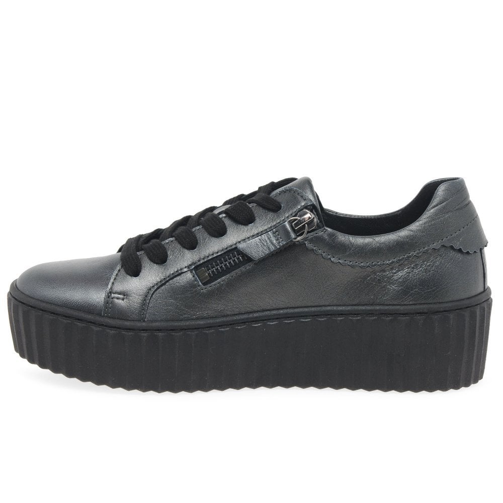 Gabor Dolly Lace/Zip Up Trainers - Antique Silver - image 004 |ww_colour=antique-silver|ww_order=004|