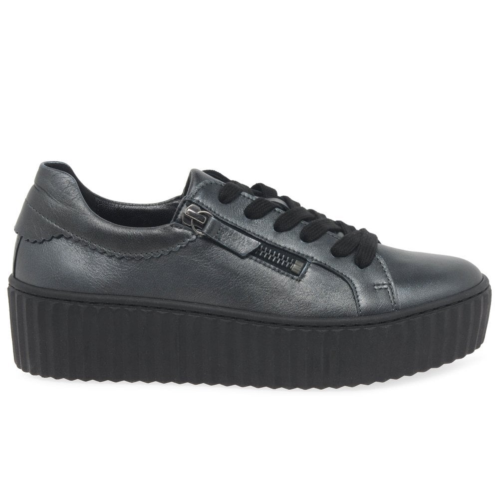 Gabor Dolly Lace/Zip Up Trainers - Antique Silver - image 006 |ww_colour=antique-silver|ww_order=006|