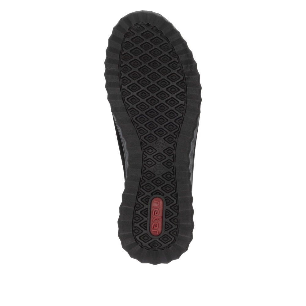Rieker Etta 59000 Suede Zip/Lace-up Tex Trainer - Black - image 007 |ww_colour=black|ww_order=007|