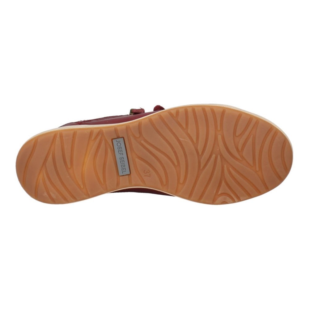 Josef Seibel Caren 12 Lace/Zip-up Leather Trainer - Bordo - image 002 |ww_colour=bordo|ww_order=002|