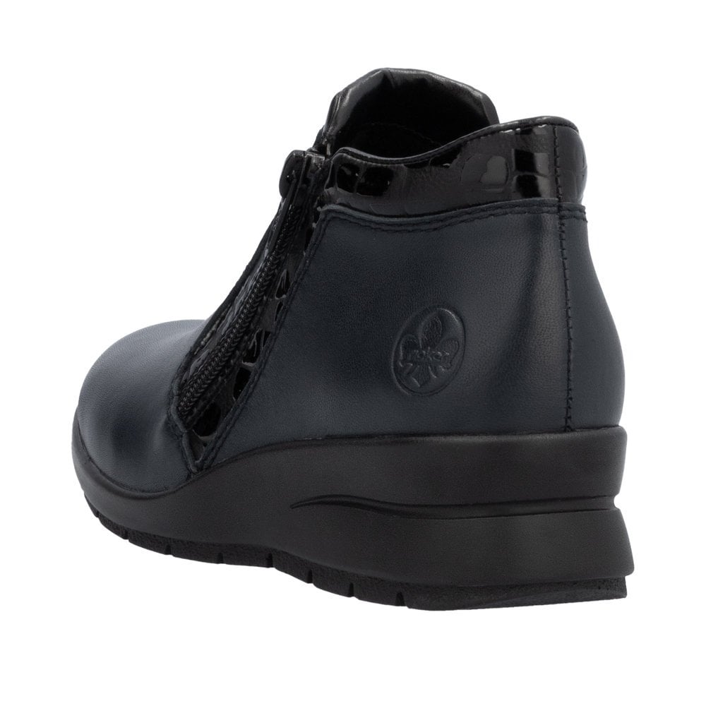 Rieker L4883 Zip Up Ankle Boot - Blue - image 003 |ww_colour=blue|ww_order=003|