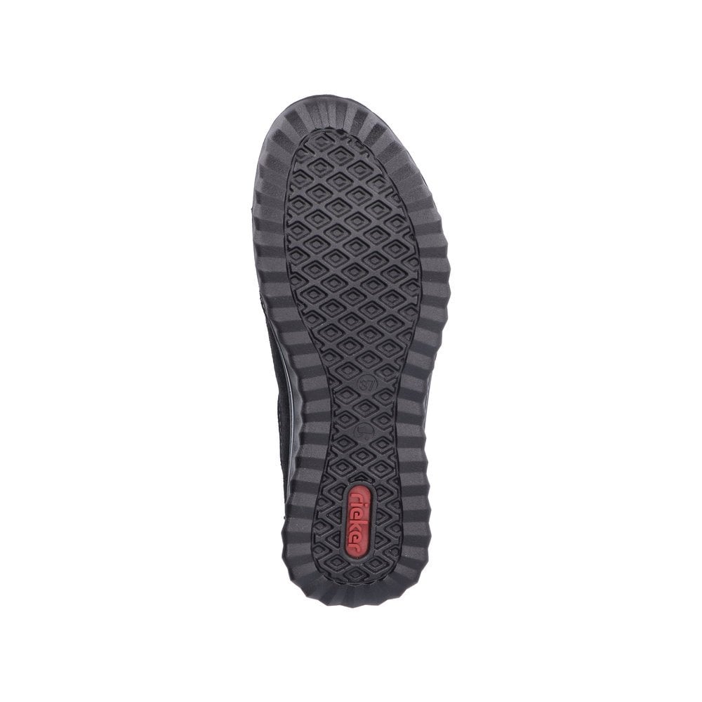 Rieker 59071 Everly Suede Zip-up Casual Trainer Shoe - Black - image 007 |ww_colour=black|ww_order=007|