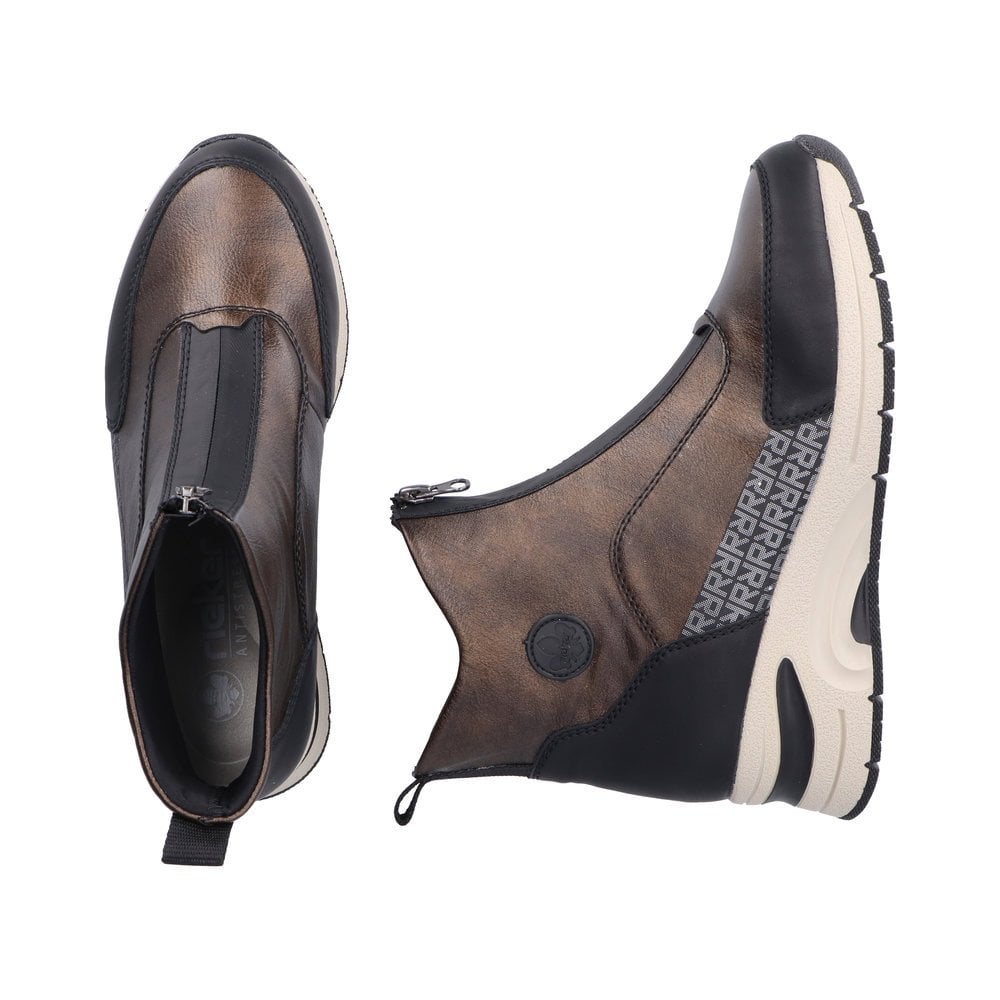 Rieker N9381 Ankle Boot - Bronze - image 002 |ww_colour=bronze|ww_order=002|