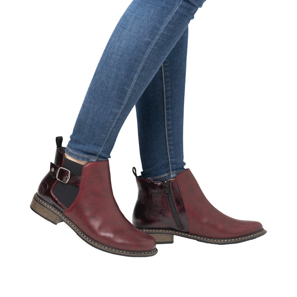 Rieker Z4965 Cristallino Ankle Boot - Red - image 008 |ww_colour=red|ww_order=008|