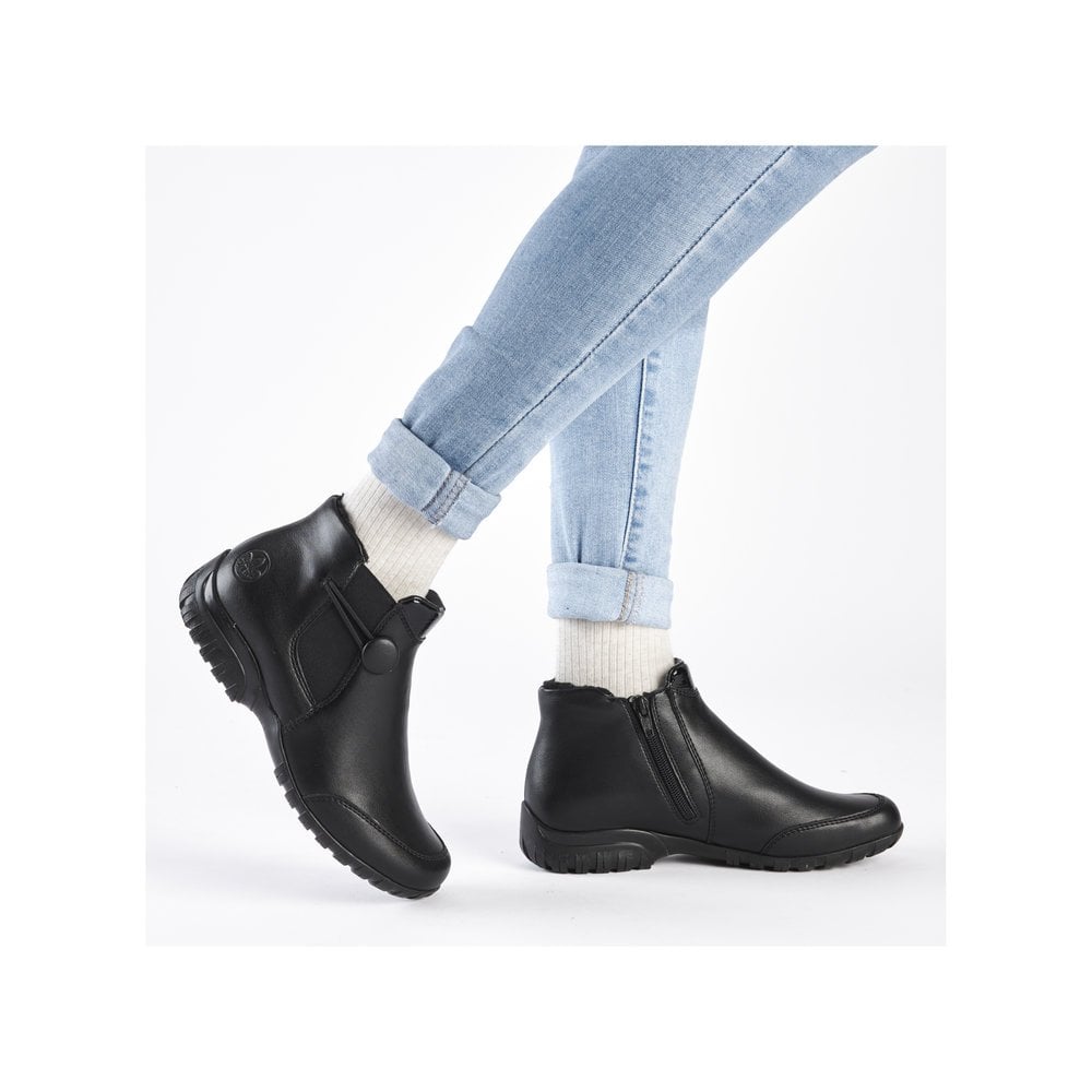Rieker L4665 Zip Up Ankle Boot - Black - image 005 |ww_colour=black|ww_order=005|