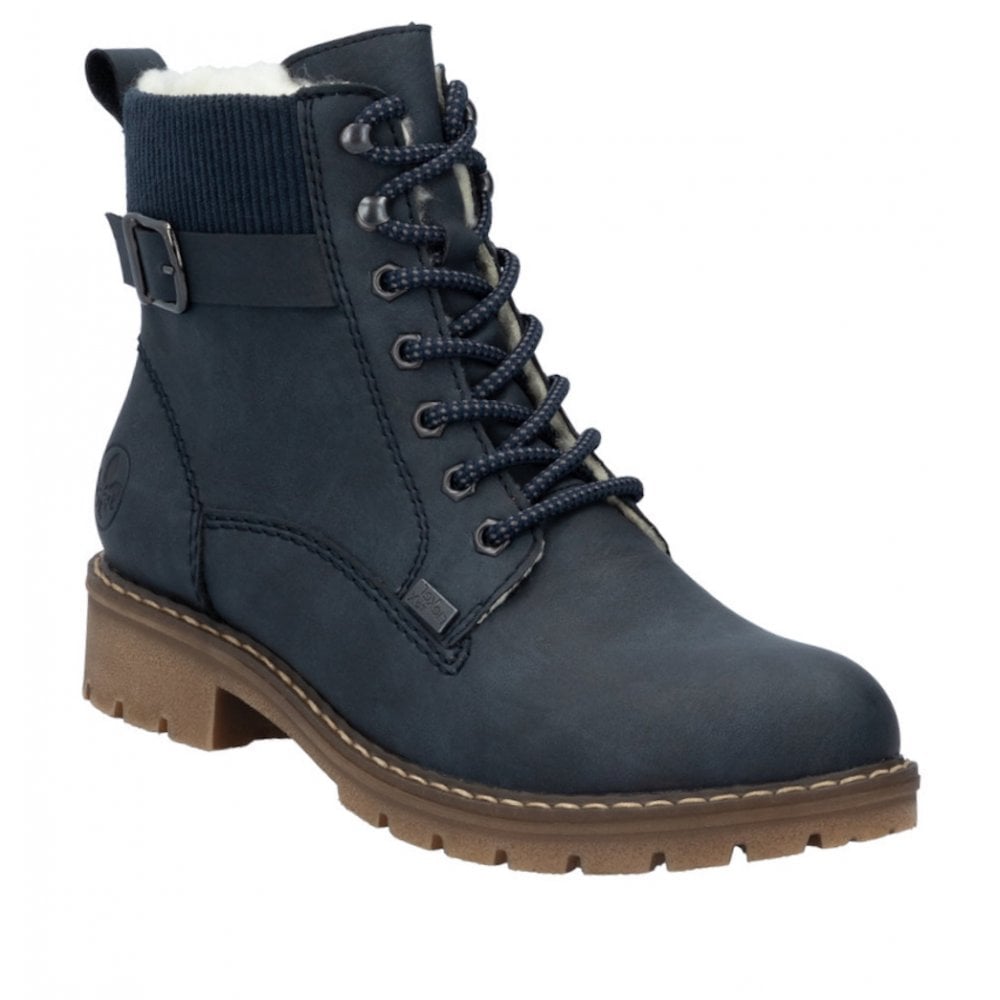 Rieker Y9102 Lace /Zip Up Ankle Boot - Blue - image 001 |ww_colour=blue|ww_order=001|
