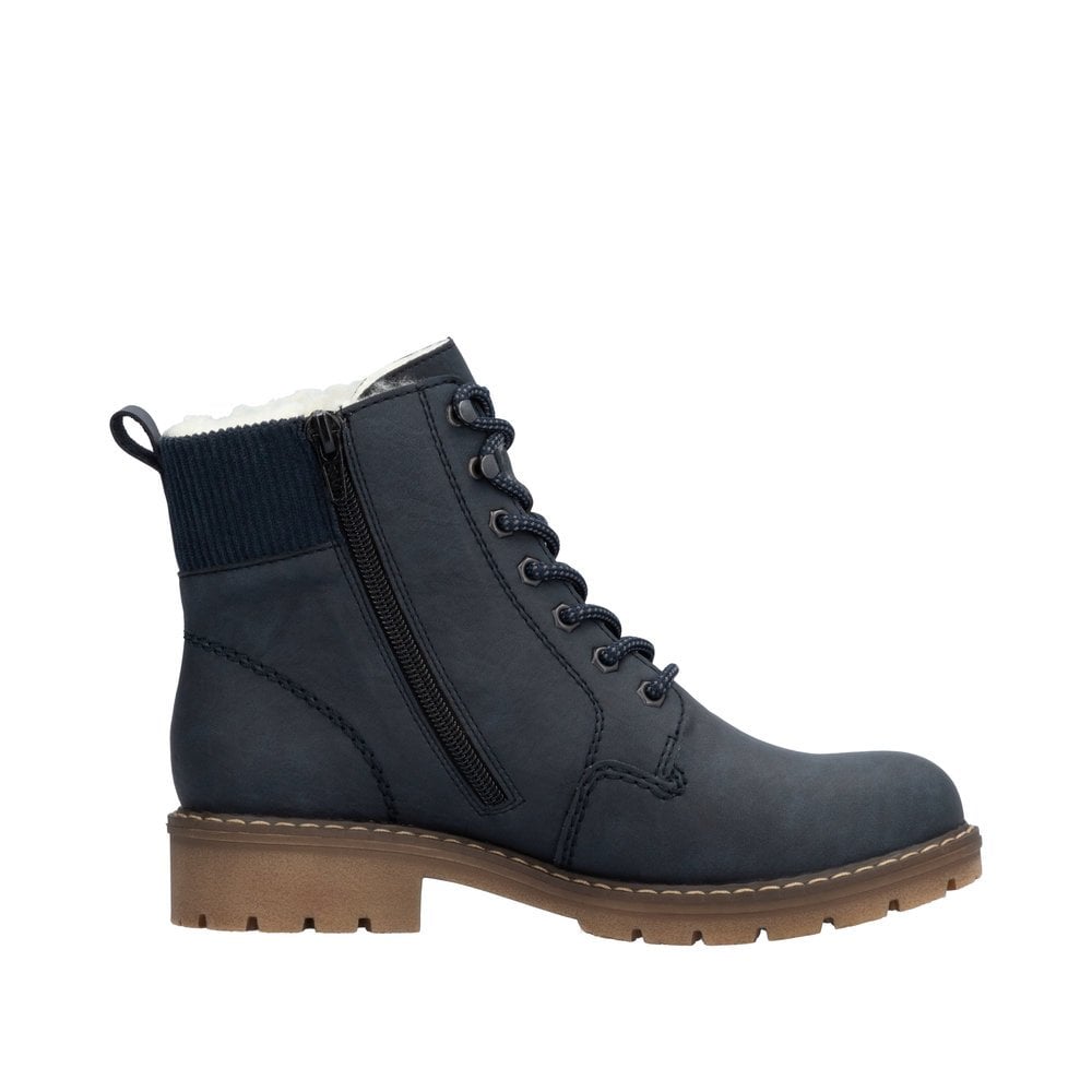 Rieker Y9102 Lace /Zip Up Ankle Boot - Blue - image 002 |ww_colour=blue|ww_order=002|