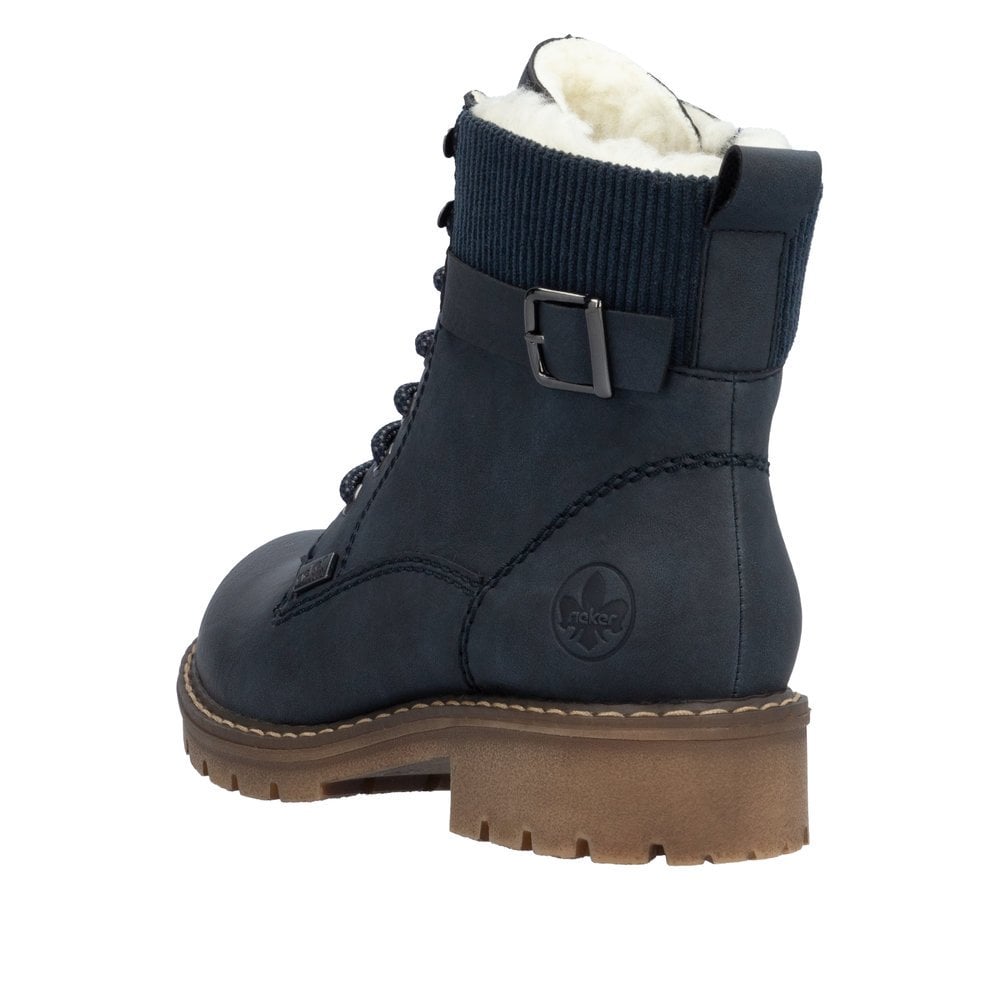 Rieker Y9102 Lace /Zip Up Ankle Boot - Blue - image 003 |ww_colour=blue|ww_order=003|