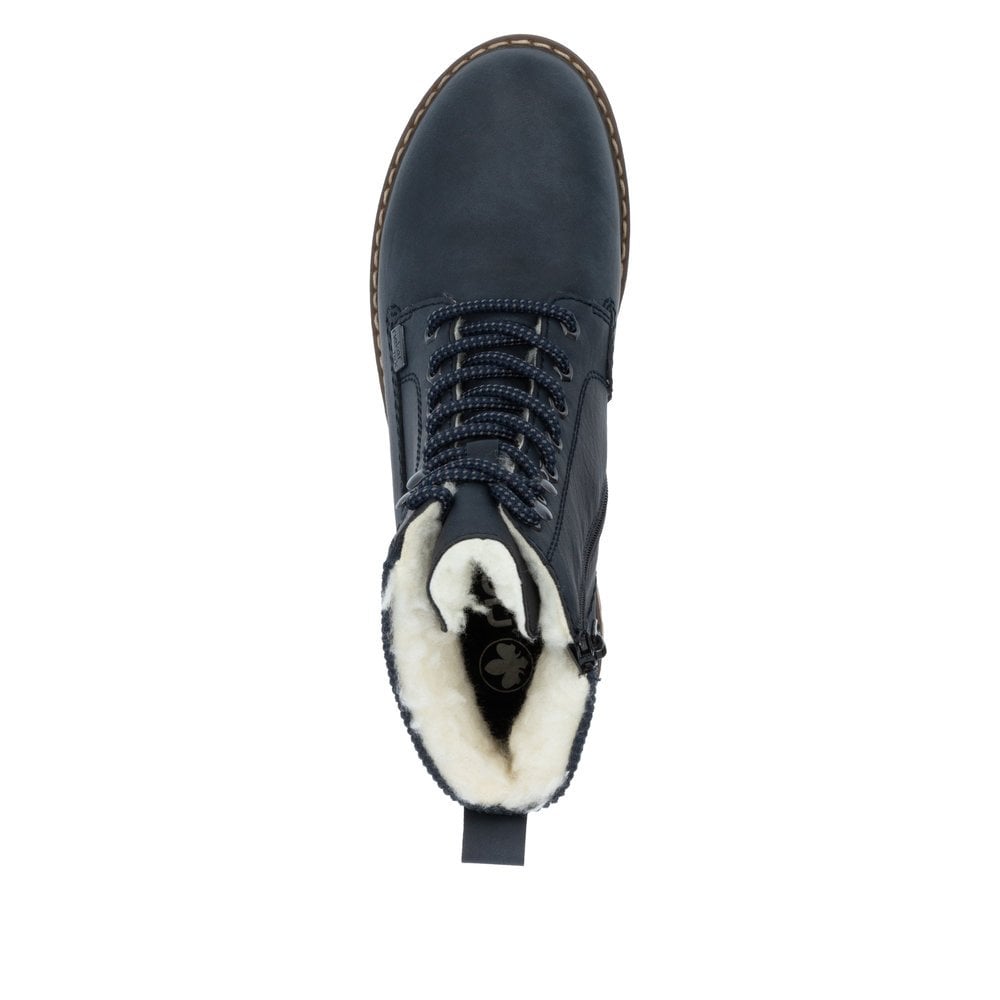 Rieker Y9102 Lace /Zip Up Ankle Boot - Blue - image 004 |ww_colour=blue|ww_order=004|