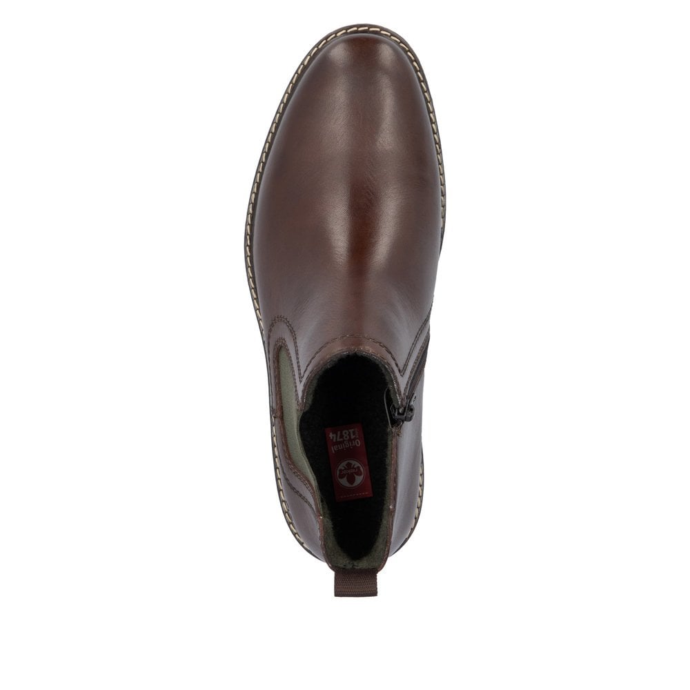 Rieker 13757 Brown Men's Zip-up Boot - Brown - image 006 |ww_colour=brown|ww_order=006|