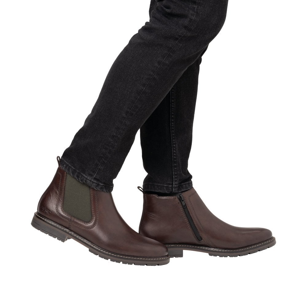 Rieker 13757 Brown Men's Zip-up Boot - Brown - image 003 |ww_colour=brown|ww_order=003|