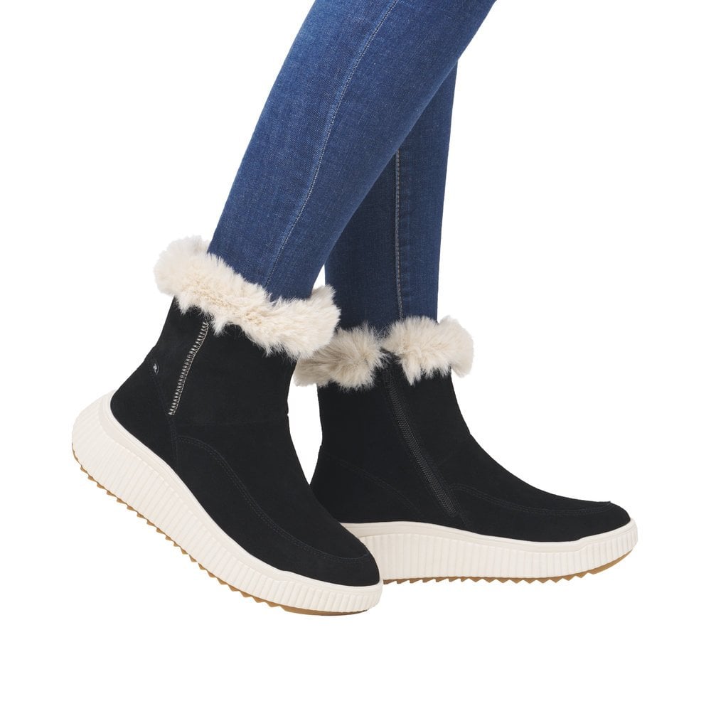 Rieker W1772 Zip Up Ankle Boot - Black - image 008 |ww_colour=black|ww_order=008|