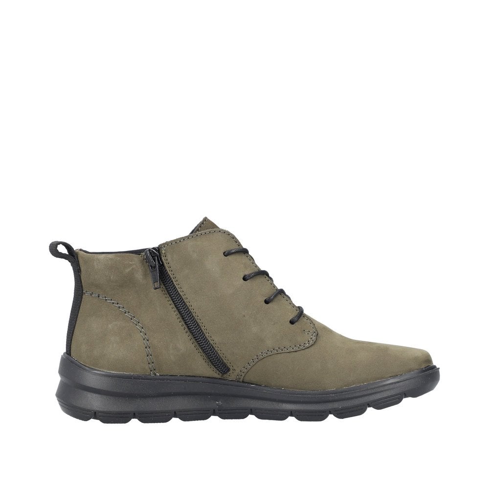 Rieker Lace/Zip up Ankle Boot - Green - image 003 |ww_colour=green|ww_order=003|