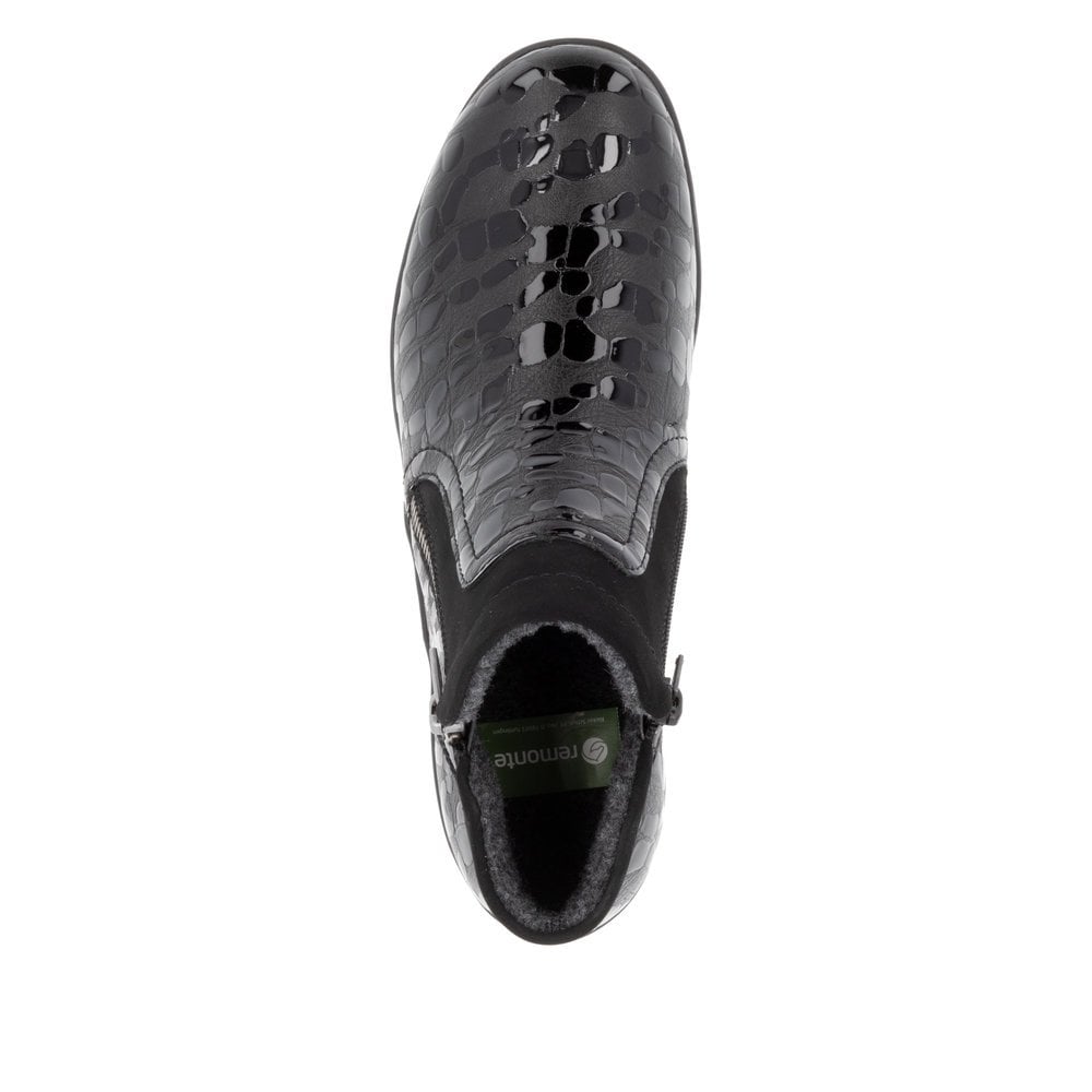 Remonte Zip Up Ankle Boot - Black - image 007 |ww_colour=black|ww_order=007|