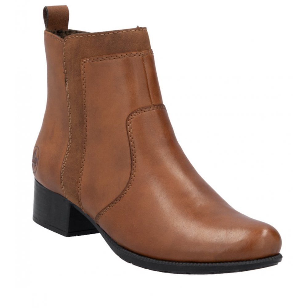 Rieker 78658 Heeled Ankle Boot - Brown - image 001 |ww_colour=brown|ww_order=001|